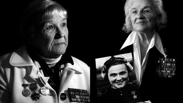 Galina Brok-Beltsova, left, and Nadezhda Popova, right, were part of the Soviet Union's all-female air regiments. The Soviet Union was the first nation to allow women to fly combat missions. - Sputnik International
