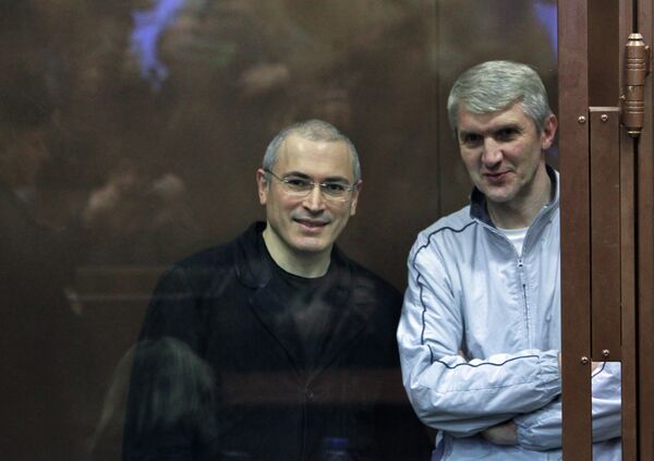 Mikhail Khodorkovsky and his partner Platon Lebedev - Sputnik International
