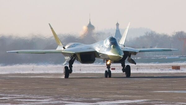 Russian T-50 Fighter Jet Completes First Long-Range Flight - Sputnik International