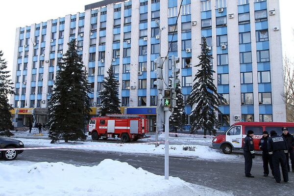 The municipal administration building in an eastern Ukrainian town of Makeyevka - Sputnik International