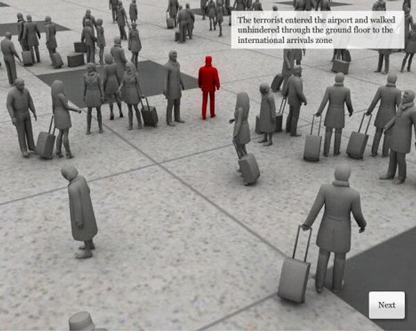 Domodedovo Airport terrorist attack: 3D-reconstruction Domodedovo Airport terrorist attack: 3D-reconstruction - Sputnik International