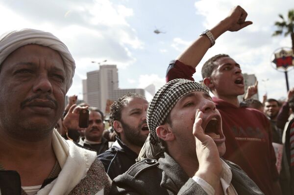 Photo, TV reporters targeted in Cairo - Sputnik International
