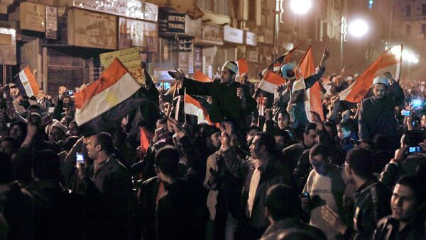 Protesters on Tahrir Square - Sputnik International