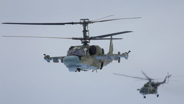 Russia’s Ka-52 Alligator attack helicopter - Sputnik International