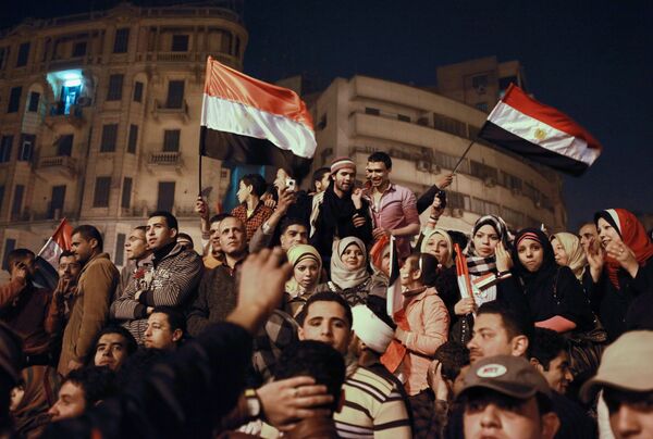 Egyptians celebrate Mubarak's resignation - Sputnik International