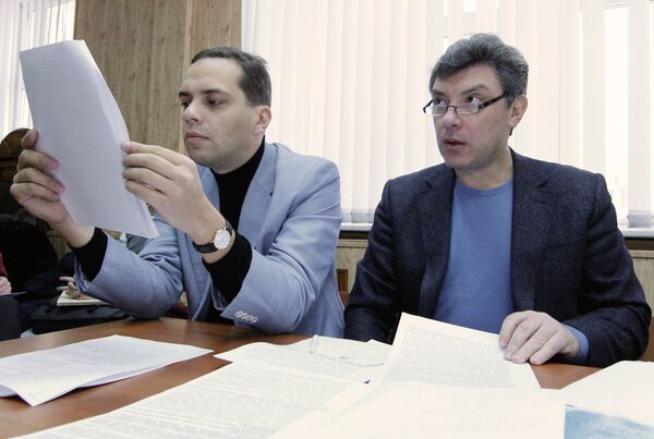 Vladimir Milov and Boris Nemtsov - Sputnik International
