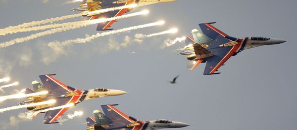 The Russian Knights aerobatic team has qualified to perform on Tuesday at Airshow China 2014, Russian Air Force representative, colonel Igor Klimov said. The Russian Knights aerobatic team has qualified to perform on Tuesday at Airshow China 2014, Russian Air Force representative, colonel Igor Klimov said. - Sputnik International