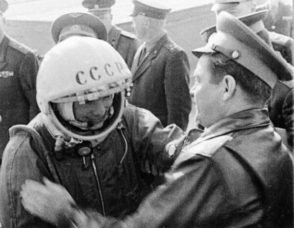 On April 12, 1961, Gagarin performed space flight aboard the Vostok-1 spacecraft, orbiting Earth in 108 minutes and landing safely near Smelovka village in the Saratov Region's Ternovsky District. - Sputnik International