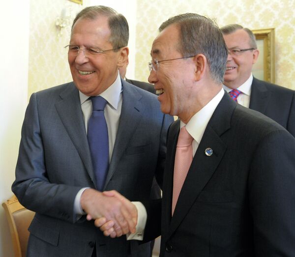 Ban Ki-moon is meeting with Sergei Lavrov - Sputnik International