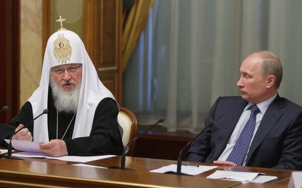 Patriarch Kirill and Prime Minister Putin - Sputnik International