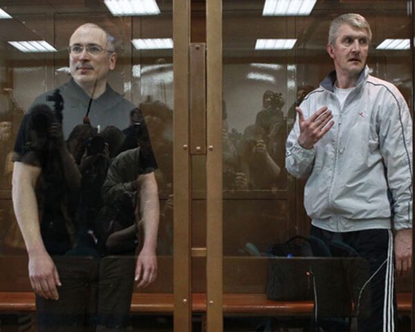 Mikhail Khodorkovsky and his business partner Platon Lebedev - Sputnik International