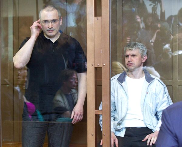 Mikhail Khodorkovsky and his partner Platon Lebedev - Sputnik International