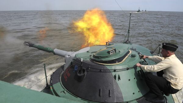 Exercise of Marine Corps battalion of Caspian Fleet - Sputnik International