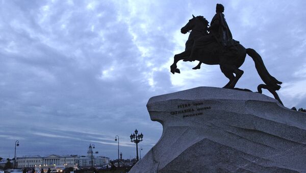 St. Petersburg will host Euro-2020 matches. On the picture the Bronze Horseman - monument to Peter the Great , one of the symbols of St. Petersburg. - Sputnik International
