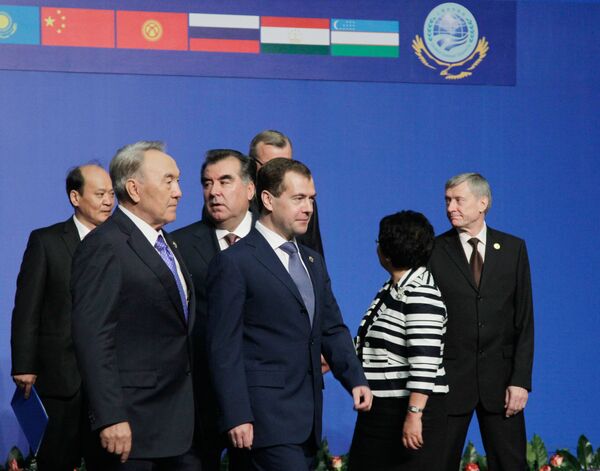 The leaders of China, Kazakhstan, Kyrgyzstan, Russia, Tajikistan and Uzbekistan met in Kazakhstan's capital of Astana to discuss regional stability and security - Sputnik International