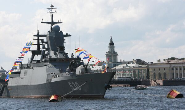 The Steregushchy corvette, seen here in Saint Petersburg The Steregushchy corvette, seen here in Saint Petersburg - Sputnik International