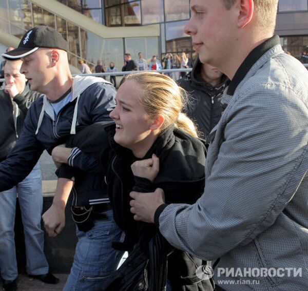 “Silent” protesters detained in Minsk  - Sputnik International