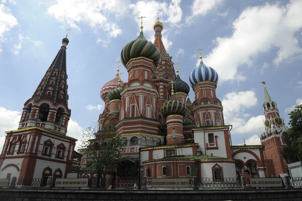 St. Basil’s cathedral on Red Square in Moscow - Sputnik International