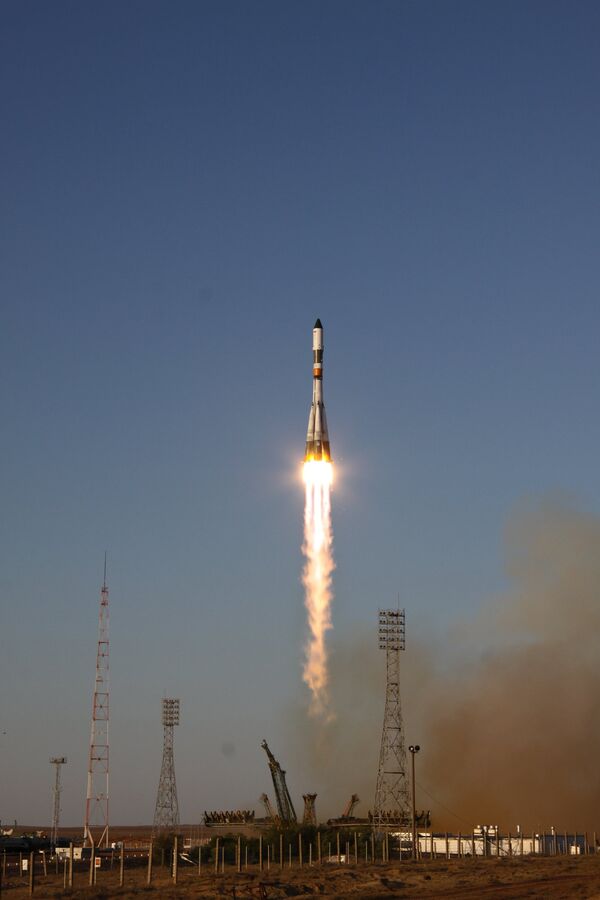 Soyuz spacecraft blasts off from Baikonur. Archive - Sputnik International
