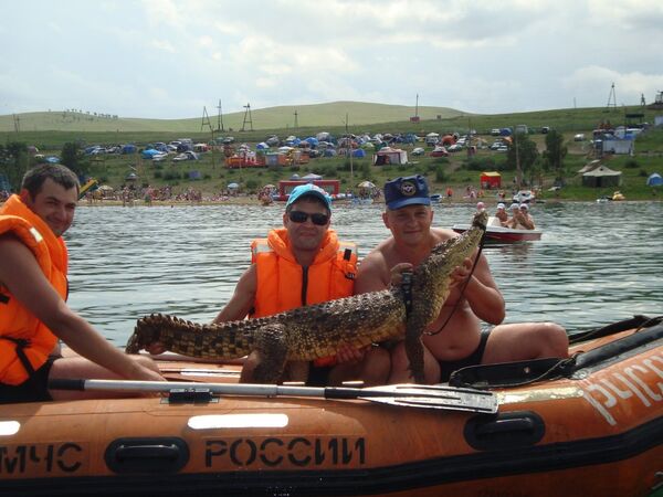 Rescuers in the south Siberian republic of Khakassia caught a two-meter long crocodile - Sputnik International