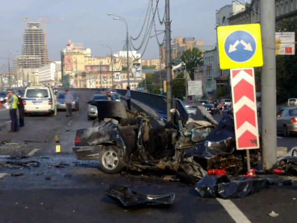 Car crash in downtown Moscow - Sputnik International