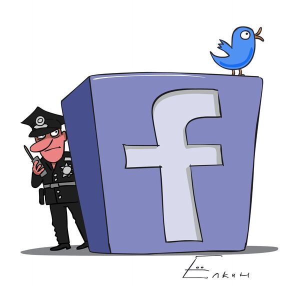 Police and social networks  - Sputnik International