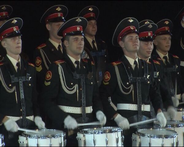 Military bands on Red Square. Spasskaya Bashnya festival footage - Sputnik International