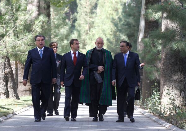 Heads of  Tajikistan, Russia, Afghanistan and Pakistan in Dushanbe  - Sputnik International