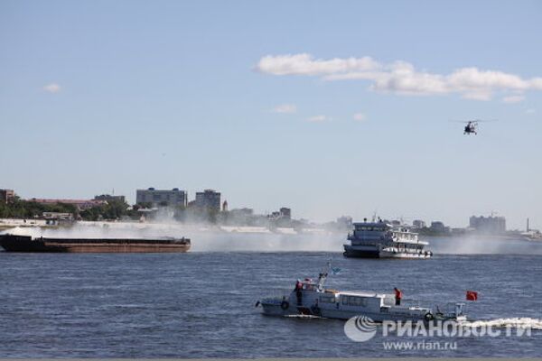 China, Russia hold training maneuvers on Amur River - Sputnik International