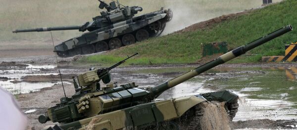 T-90 during a military exercise T-90 during a military exercise - Sputnik International