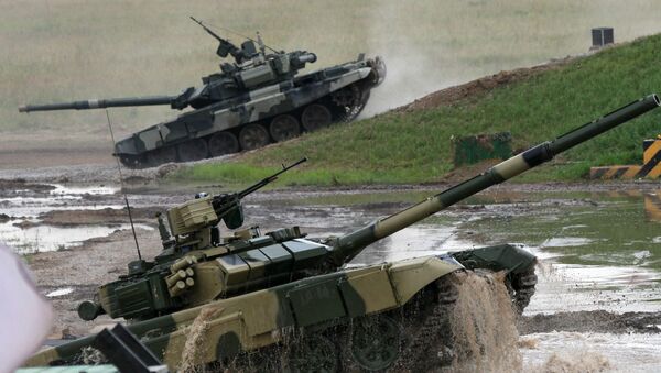 T-90 during a military exercise - Sputnik International