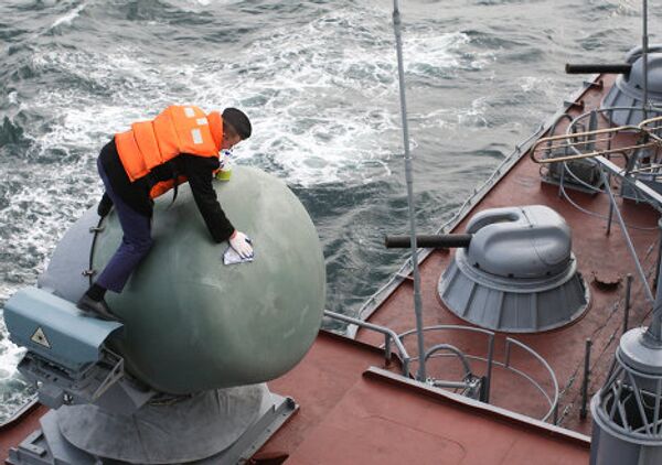 Cruiser Varyag takes part in Pacific Fleet exercise  - Sputnik International