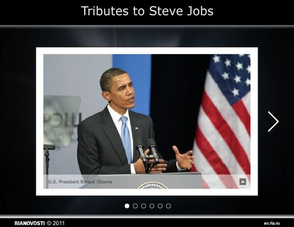 Tributes to Steve Jobs - Sputnik International