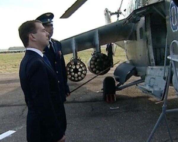 President Medvedev suggests officials test the Ka-52’s ejection system  - Sputnik International