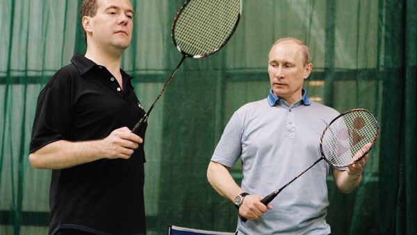 Dmitry Medvedev and Vladimir Putin - Sputnik International