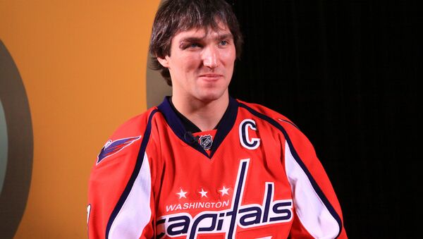 Washington Capitals' winger Alex Ovechkin, known to NHL fans as Ovi, became the hockey club's all-time franchise points leader on Tuesday. - Sputnik International