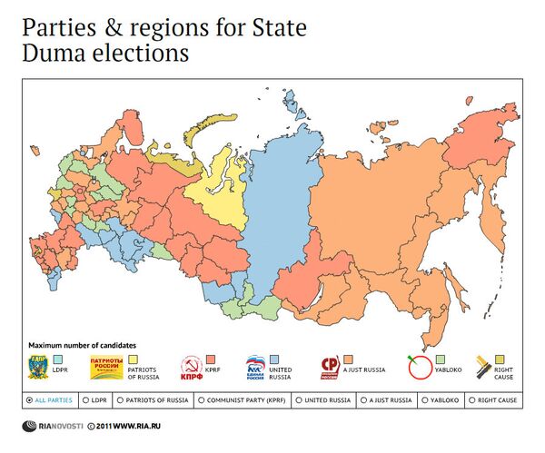 Parties and regions for State Duma elections - Sputnik International