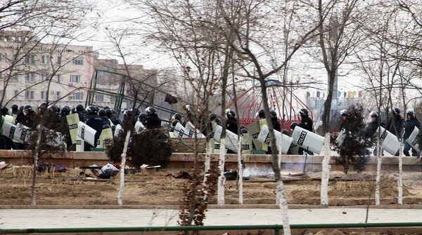 The riots in the nearby town of Zhanaozen - Sputnik International