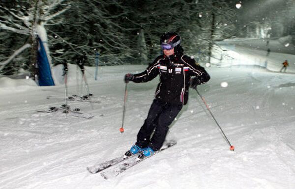 Medvedev, Lukashenko ski in Sochi - Sputnik International