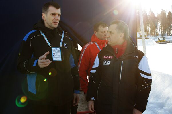 Mikhail Prokhorov (L) in Sochi - Sputnik International