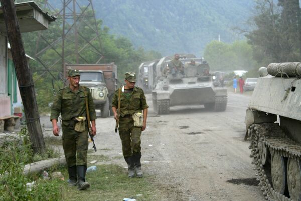 Russian peacekeepers during Georgian-Ossetian conflict - Sputnik International