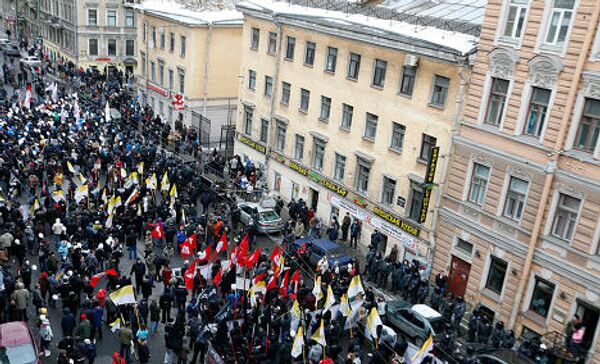 March in support of fair elections in St. Petersburg  - Sputnik International
