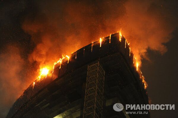Fire at Moscow City Skyscraper - Sputnik International