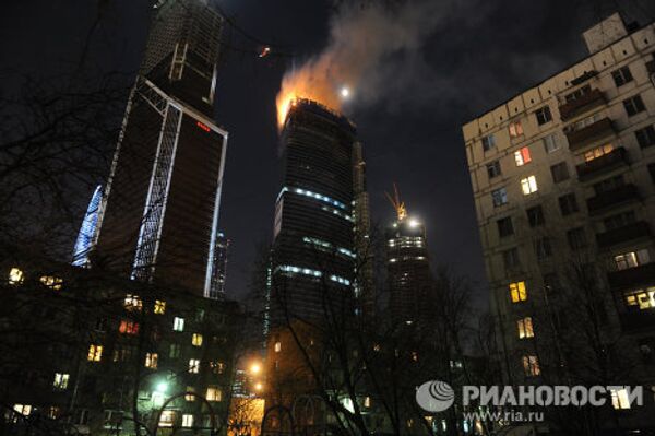 Fire at Moscow City Skyscraper - Sputnik International