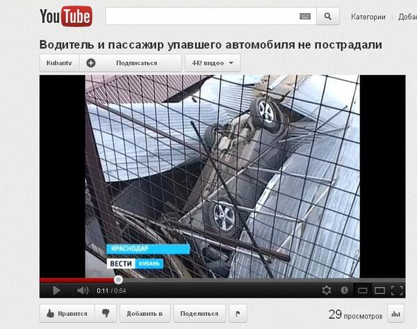 Couple Survives 4-Floor Car Fall in Southern Russia        - Sputnik International