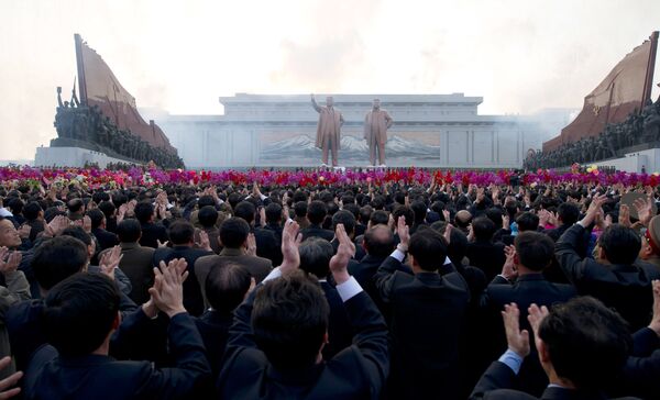Celebrations for national founder Kim Il-Sung, North Korea's KCNA - Sputnik International