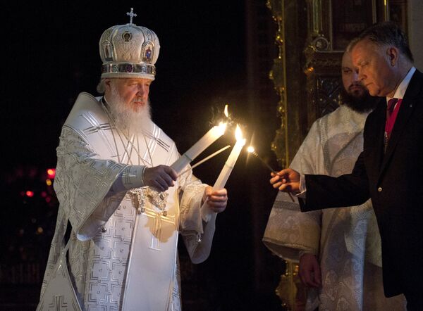 Easter Service in Christ the Savior Cathedral  - Sputnik International