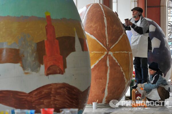 50 giant Easter eggs at the Living Art festival - Sputnik International