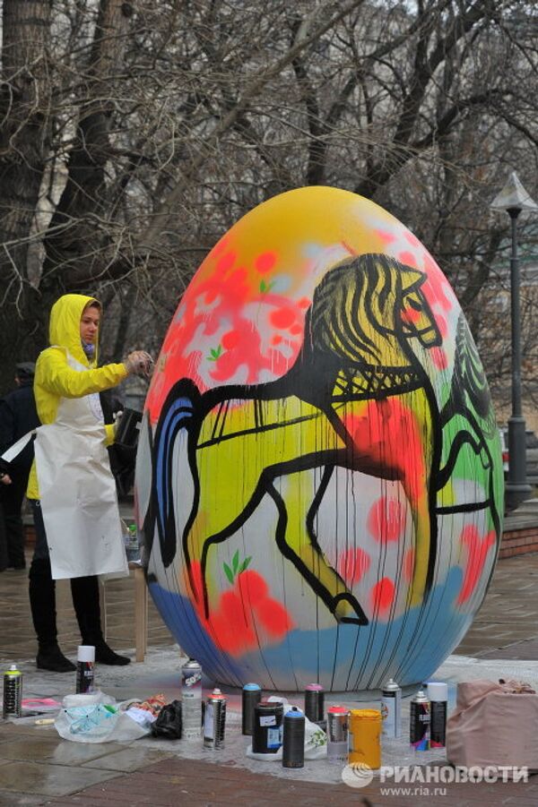 50 giant Easter eggs at the Living Art festival - Sputnik International