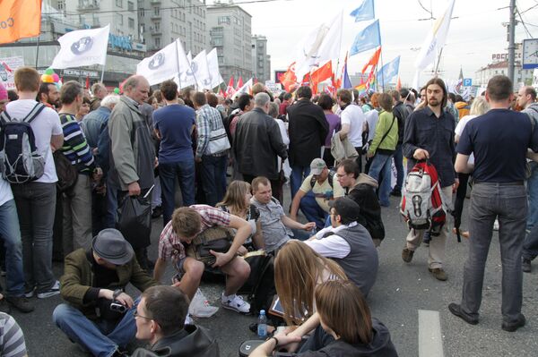 Protests in downtown Moscow. Archive - Sputnik International